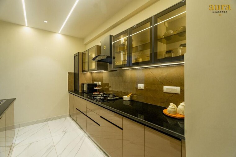 Kitchen, aura-gazania 3 Bedroom 1696 Sq.Ft. Apartment In Nabha Zirakpur 9541667