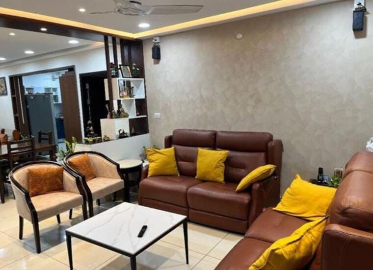 Living Room, marina-skies 3 Bedroom 1900 Sq.Ft. Apartment In Hi Tech City Hyderabad 9541850