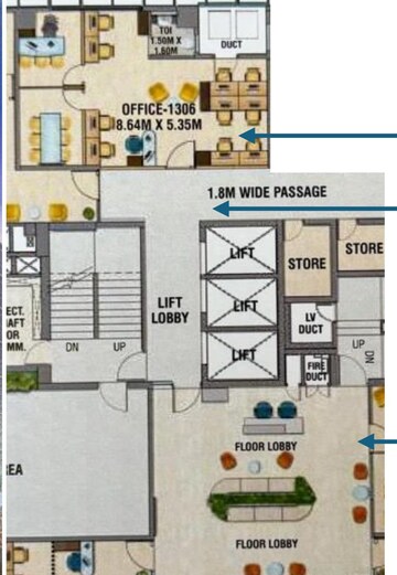 Floor Plan in  Office Space at Shivajinagar – for Rent