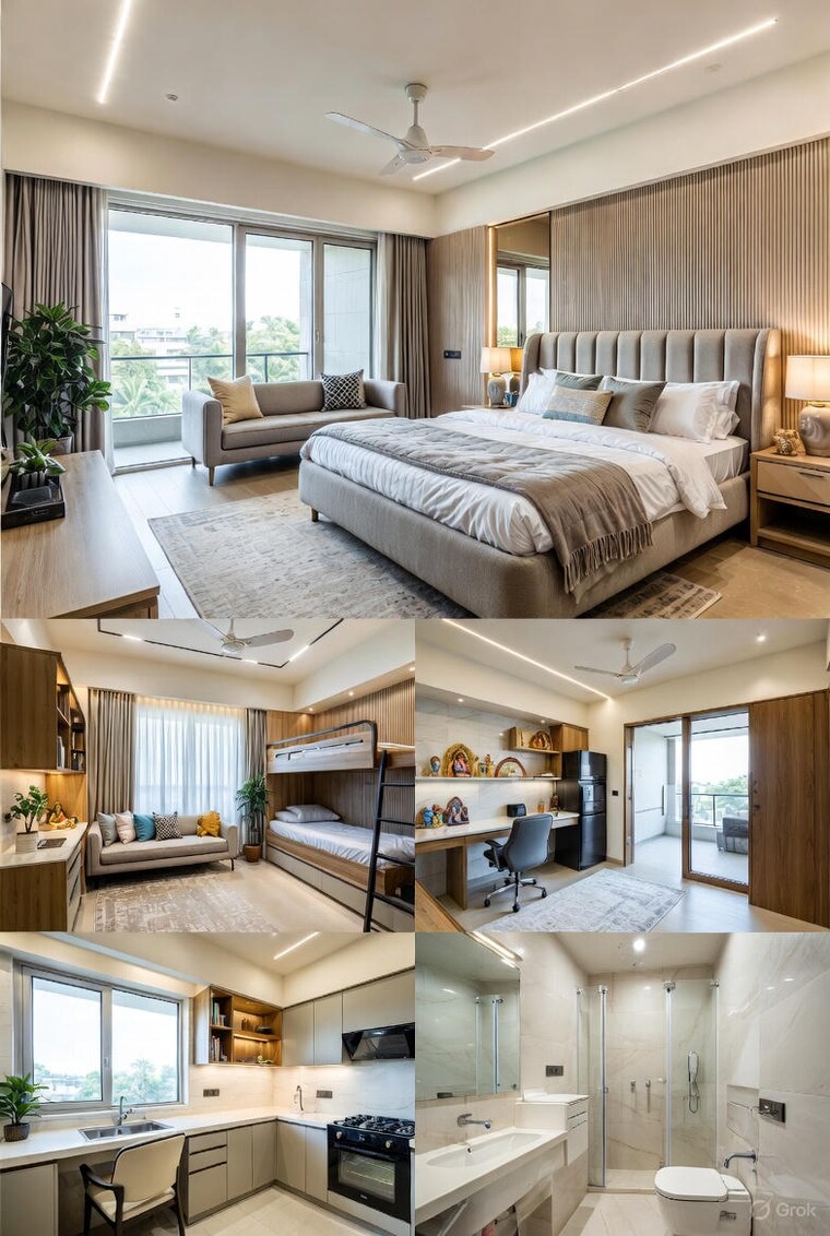 Living Room, parker-white-lily 2 Bedroom 1350 Sq.Ft. Apartment In Sector 8 Sonipat 9543647