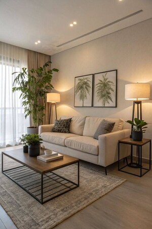 Living Room in 3 BHK Apartment at Jaypee Greens Pavilion Heights 1, Sector 128 – for Rent