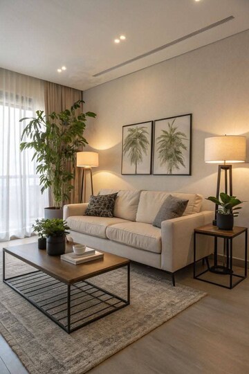 Living Room in 3 BHK Apartment at Jaypee Greens Pavilion Heights 1, Sector 128 – for Rent