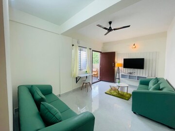Living Room in 1 BHK Apartment at VC Royale, Indiranagar – for Rent