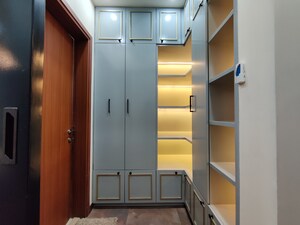 Staircase in 4 BHK Apartment at Bhartiya Nikoo Homes Phase 2, Thanisandra Main Road – for Rent