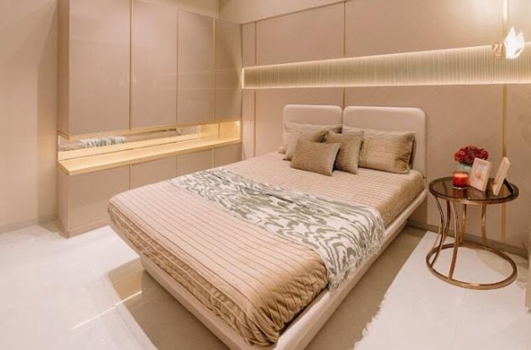 Master Bedroom, satre-happynest 2 Bedroom 665 Sq.Ft. Apartment In Kanjurmarg East Mumbai 9544243