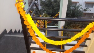 Staircase in 1 BHK Independent House at Rt Nagar – for Rent