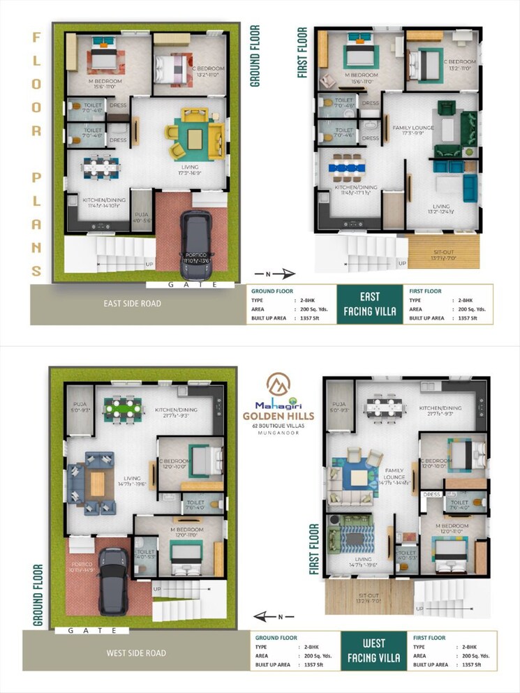 Floor Plan, siri-mahagiri-golden-hills 4 Bedroom 2500 Sq.Ft. Villa In Hayathnagar Hyderabad 9545396
