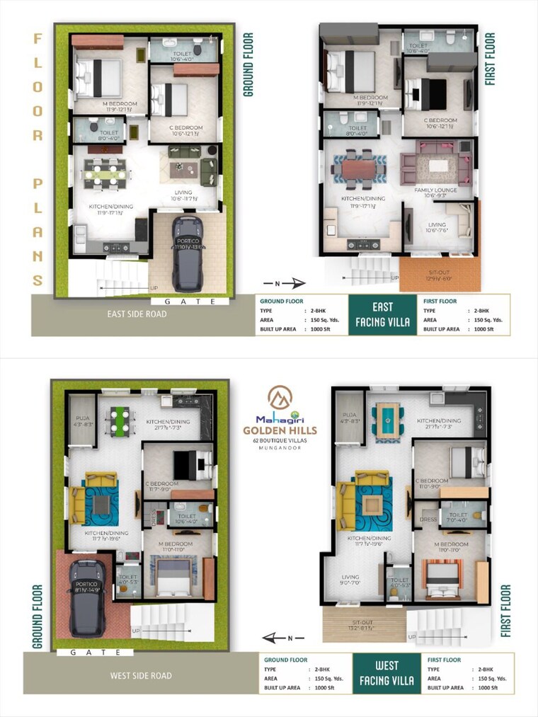 Floor Plan, siri-mahagiri-golden-hills 4 Bedroom 2500 Sq.Ft. Villa In Hayathnagar Hyderabad 9545396