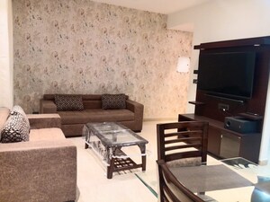 Living Room in 3 BHK Apartment at Maya Green Lotus Utsav, International Airport Road – for Rent
