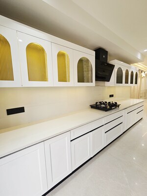 Kitchen in 4 BHK Builder Floor at Sushant Lok I – for Sale