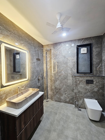Bathroom in 4 BHK Builder Floor at Sushant Lok I – for Sale