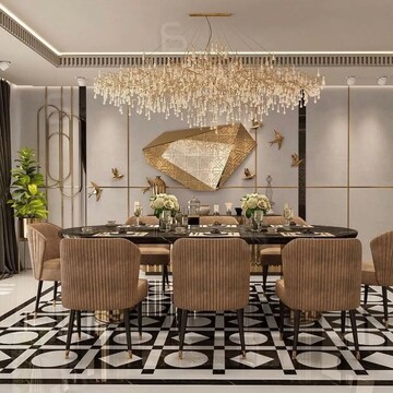 Dining area in 6+ BHK Villa at Omaxe Gurgaon Mall, Sector 49 – for Sale