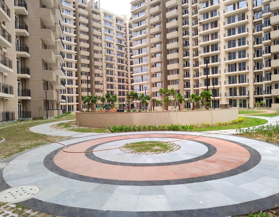 Landscaped courtyard at Grand IVA, Sector 103, Gurugram