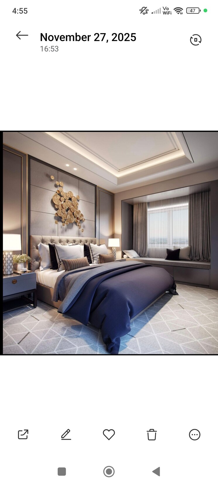 Bedroom, smart-world-one-dxp 3 Bedroom 1806 Sq.Ft. Apartment In Sector 113 Gurgaon 9546598