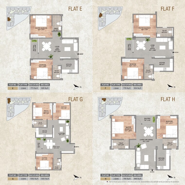 Floor Plan, champasari 2 Bedroom 938 Sq.Ft. Apartment In Champasari Siliguri 9547009