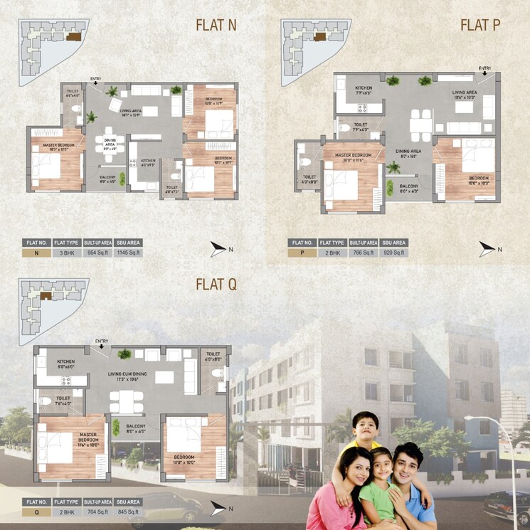 Floor Plan, champasari 2 Bedroom 938 Sq.Ft. Apartment In Champasari Siliguri 9547009