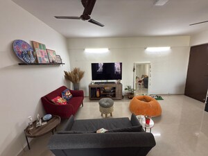 Living Room in 3 BHK Apartment at Vastu Tower, Malad West – for Rent