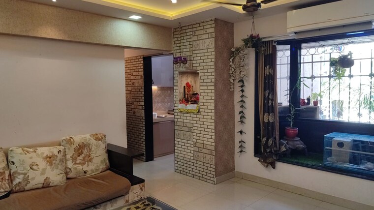 Living Room, hill-palace-chs-ltd 2 Bedroom 730 Sq.Ft. Apartment In Pokhran Road No One Thane 9547736