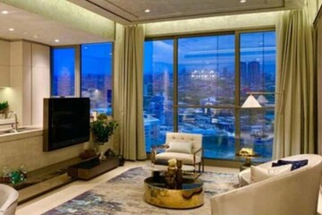 Living Room in 4 BHK Apartment at Rustomjee Crown, Prabhadevi – for Rent