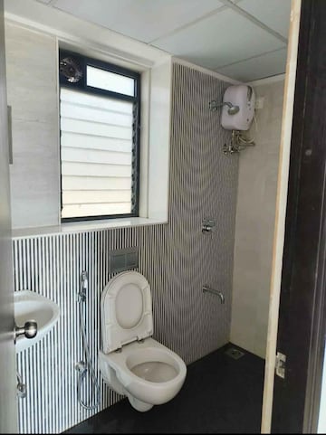 Bathroom in 3 BHK Apartment at Cosmos Jewels, Ghodbunder Road – for Rent