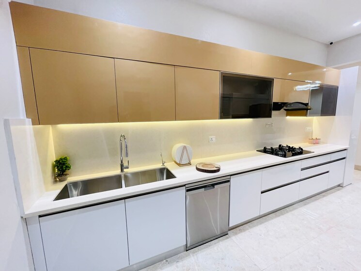 Kitchen, trishla-city 3 Bedroom 1800 Sq.Ft. Apartment In Patiala Road Zirakpur 9548957