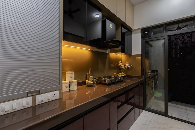 Kitchen, cosmos-jewels 2 Bedroom 600 Sq.Ft. Apartment In Ghodbunder Road Thane 9549570