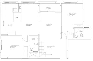 Floor Plan in 4 BHK Apartment at Skav Ohana, Kr Puram – for Sale