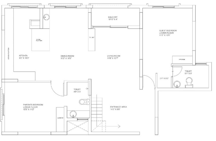 Floor Plan, skav-ohana 4 Bedroom 3085 Sq.Ft. Apartment In Kr Puram Bangalore 9549660