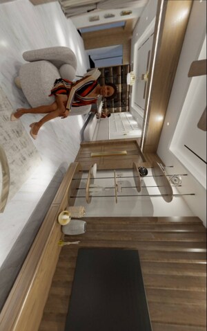 Staircase in 4 BHK Apartment at Welkin Mannat, Ghansoli – for Sale