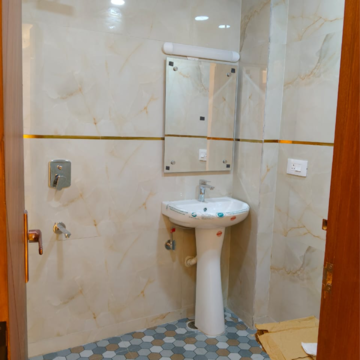 Bathroom in 3 BHK Builder Floor at Chattarpur – for Rent
