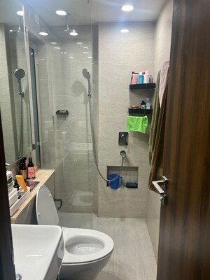 Bathroom in 1 BHK Apartment at Hiranandani Regent Hill, Powai – for Rent