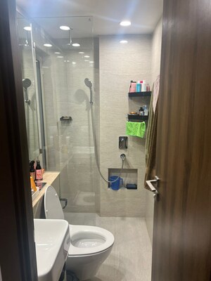 Bathroom in 1 BHK Apartment at Hiranandani Regent Hill, Powai – for Rent