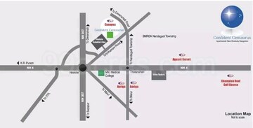 2 BHK Apartment – Map Location View at Confident Centaurus, Hoskote - for Sale