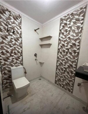 Bathroom in 1 BHK Builder Floor at Chattarpur – for Rent