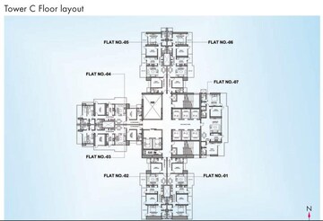 Floor Plan in 3 BHK Apartment at Omkar Alta Monte, Malad East – for Sale