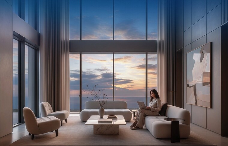 Living Room, shreeji-fiora 4 Bedroom 3032 Sq.Ft. Apartment In Kandivali West Mumbai 9550493