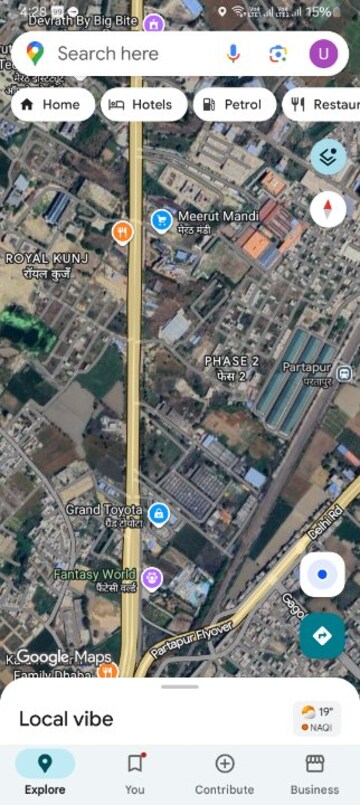  Land – Map Location View at Partapur - for Rent