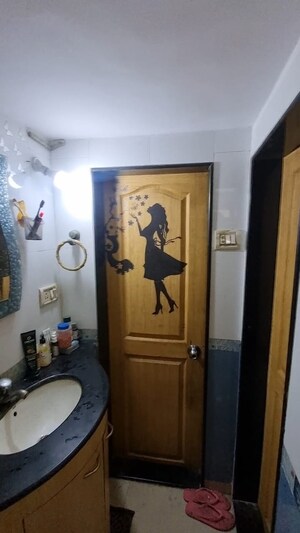 Bathroom in 1 BHK Apartment at La Chapelle Apartment, Malad West – for Rent