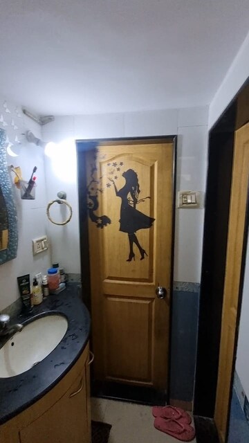 Bathroom in 1 BHK Apartment at La Chapelle Apartment, Malad West – for Rent