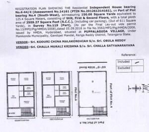 Floor Plan in 6 BHK Independent House at Manikonda – for Sale