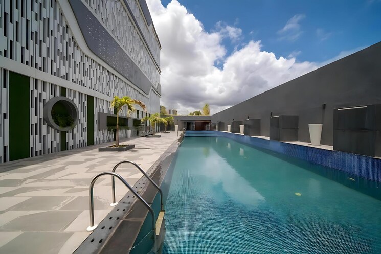 Swimming Pool, majestique-towers 2 Bedroom 825 Sq.Ft. Apartment In Kharadi Pune 9550843
