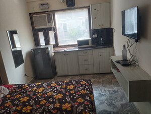 Living Room in 1 RK Independent House at Sector 24 – for Rent