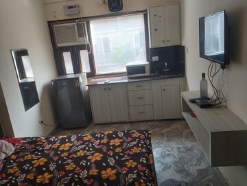 Living Room in 1 RK Independent House at Sector 24 – for Rent