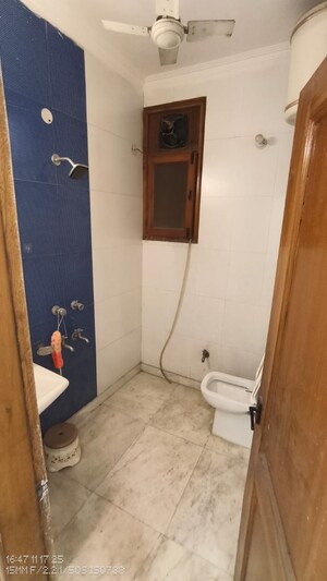 Bathroom in 2 BHK Builder Floor at Malviya Nagar – for Rent