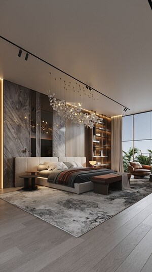 Living Room in 2.5 BHK Apartment at Eco Star, Goregaon East – for Rent