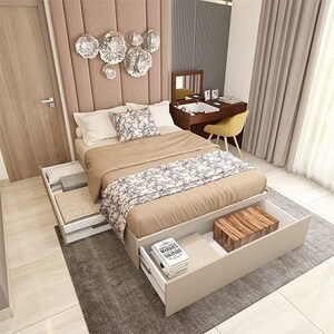 Bedroom in 2.5 BHK Apartment at Suryoday CHS Goregoan, Goregaon East – for Rent