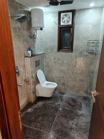 Bathroom in 3 BHK Builder Floor at Mehrauli – for Rent