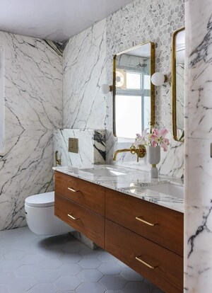 Bathroom in 4 BHK Apartment at Prestige Falcon City, Konanakunte – for Rent