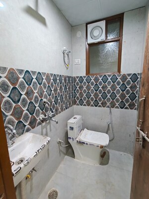 Bathroom in 2 BHK Builder Floor at Chattarpur – for Rent