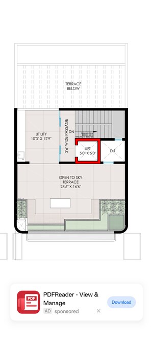 Floor Plan in 6+ BHK Villa at Moshi – for Sale